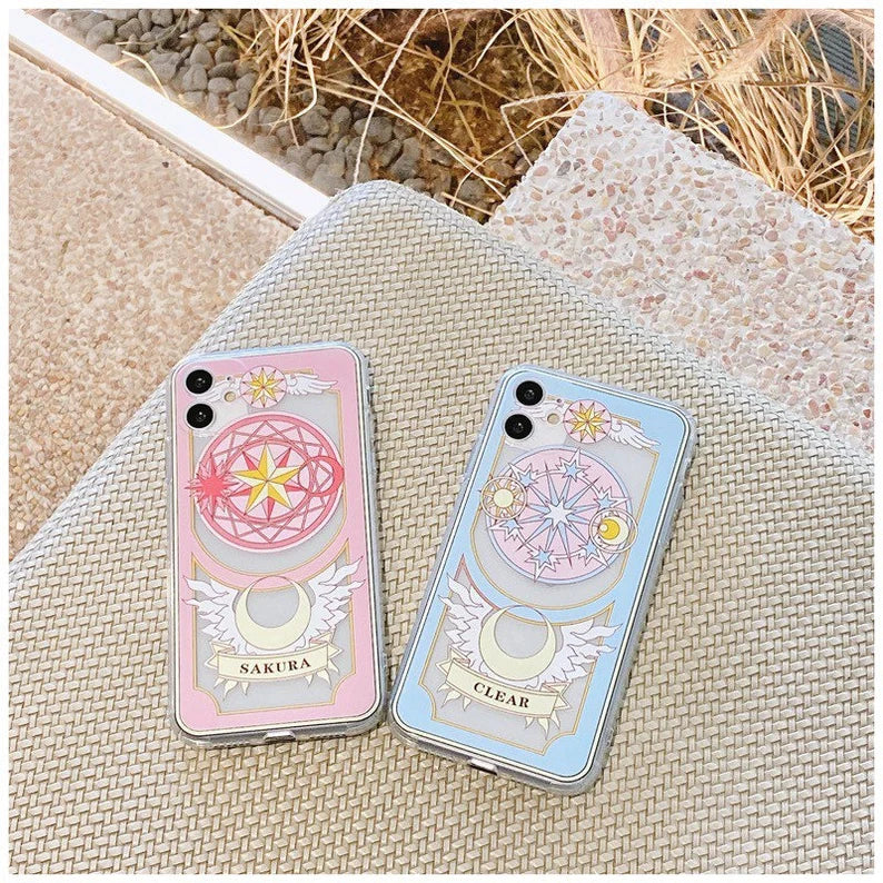 CardCaptorSakura Sakura Clean Card with Acrylic Stand iPhone Case XS XR 11 12 13 14 15 16 Pro Promax KawaiiGiftLand