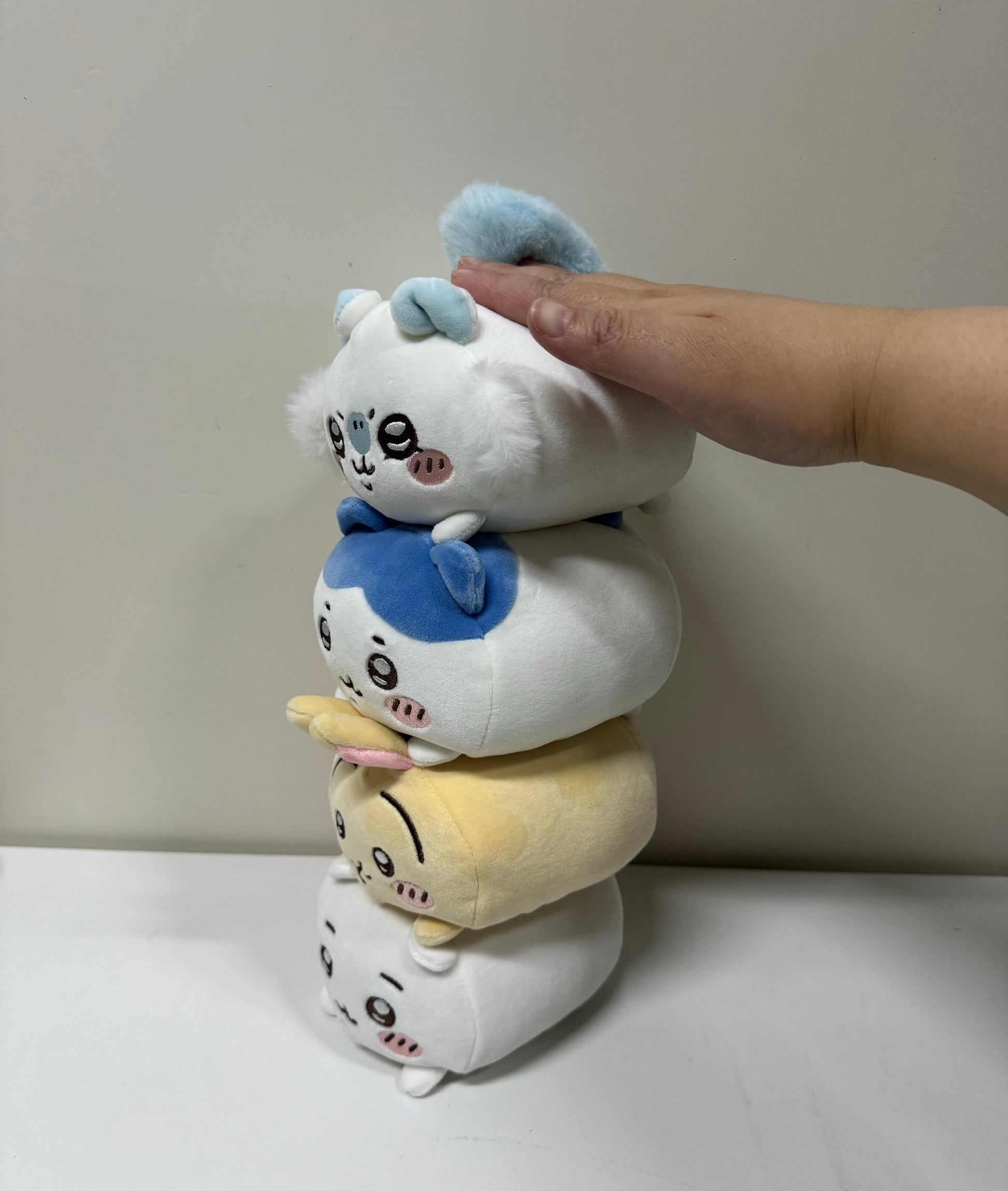 ChiiKawa X Miniso | ChiiKawa Hachiware Usagi Momonga Stacked Plush Doll - Kawaii items Room Decoration doll
