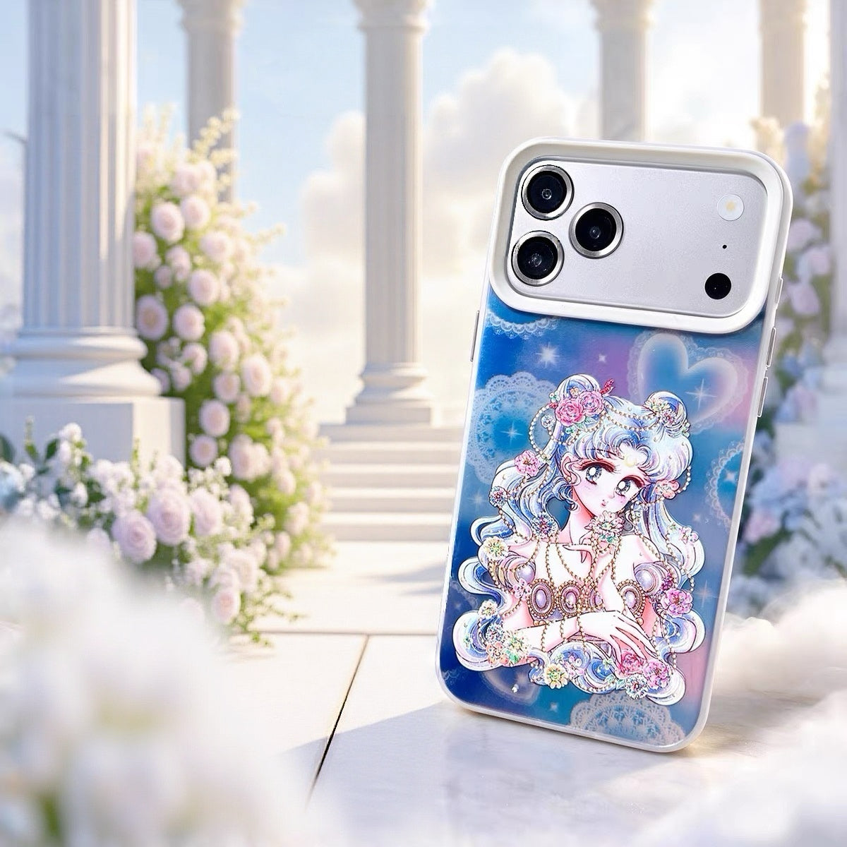 Japanese Cartoon Sailor Moon Comic Style Laser Case | Black Lady Princess Serenity Luna 3 Styles - Phone Case Samsung Galaxy S26 S25 S24 S23 S22 S21 FE Ultra Edge