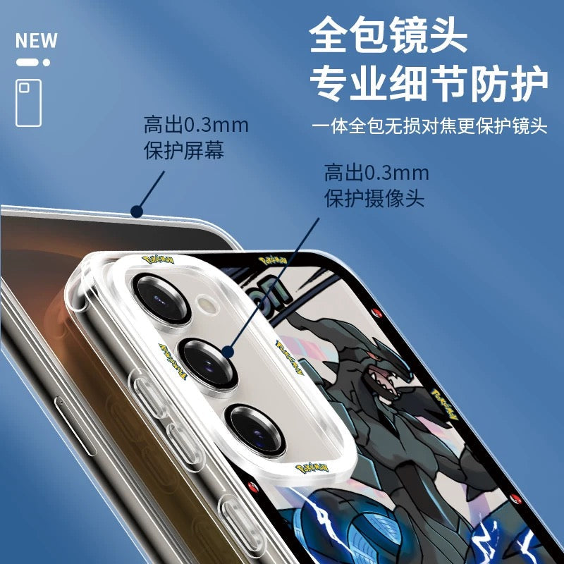 Japan Cartoon Pokemon Mega Evolution Anime | Dialga Kyurem Palkia Reshiram Zekrom - Phone Case Samsung Galaxy S26 S25 S24 S 23 S22 S21 FE Ultra Edge