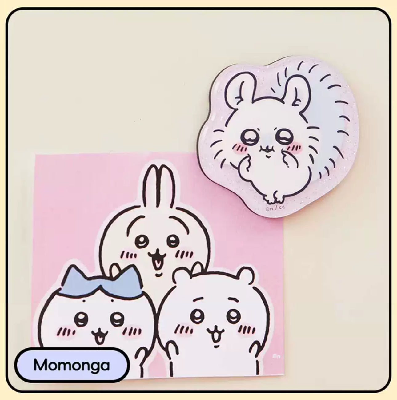 ChiiKawa X Miniso | ChiiKawa Hachiware Usagi Momonga Kurimanju Rakko Magnet with Card - Kawaii Item Cute Accessories KawaiiGiftLand