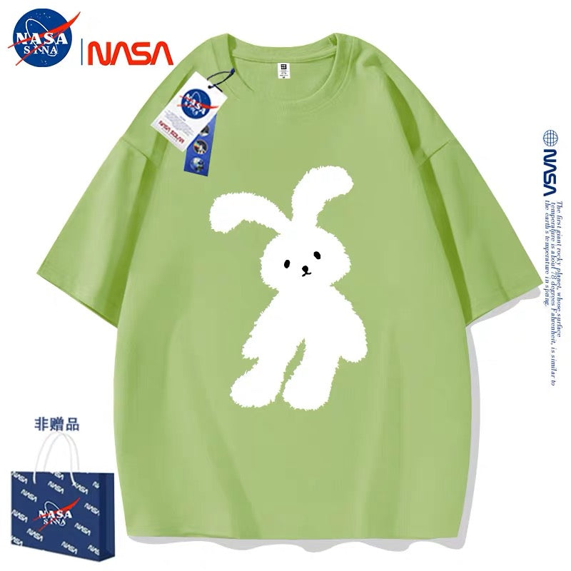 Cute Animals Rabbit Style T-Shirt Series | White Teddy Rabbit Part2 - Kawaii Fashion Items for Child & Adult