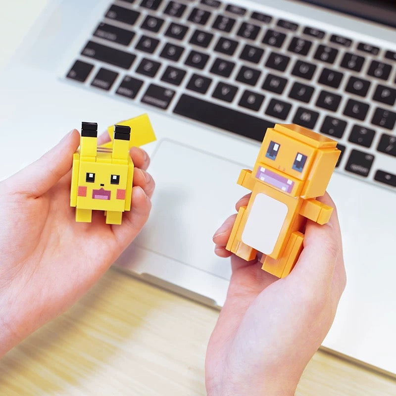 Pokemon Adventures Build Blocks Part 1 | Pikachu Charmander Jigglypuff Mew Magikarp Bulbasaur Squartle - Moveable Building Blocks Toy Collections