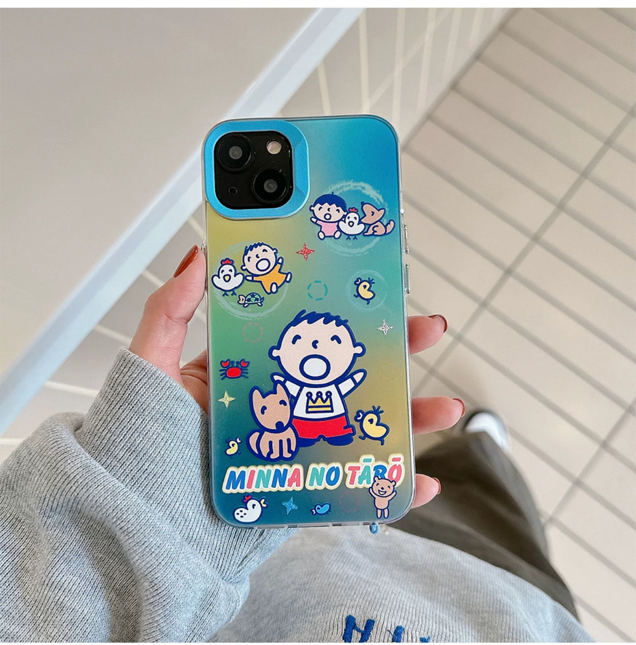 Japanese Cartoon iPhone Case with Strap | Laser Bad Badtz Maru Minna No Tabo - iPhone CasePhone Case  7 8 PLUS SE2 XS XR X 11 12 13 14 15 16 Pro Promax 12mini 13mini KawaiiGiftLand