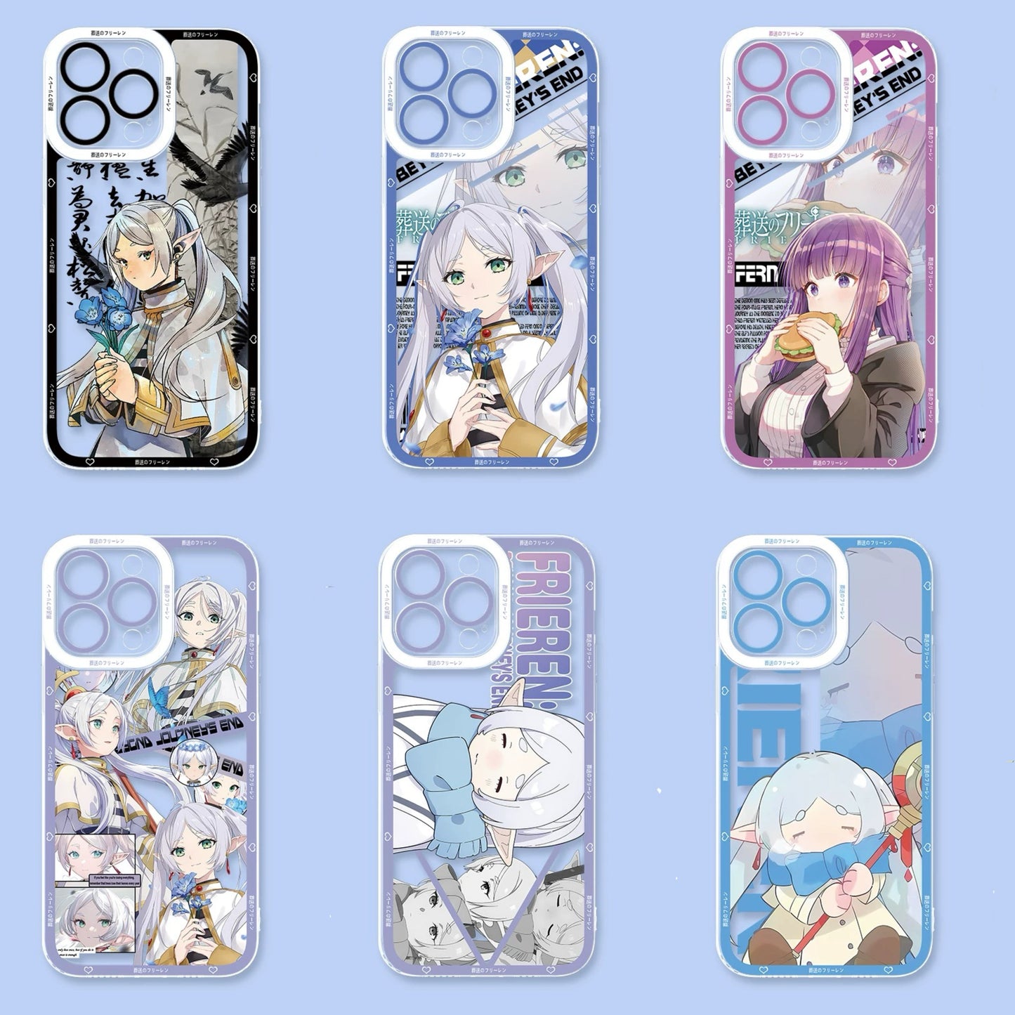 Japanese Anime FRIEREN | Frieren & Fern 6 Styles - iPhone Case PLUS SE2 XS XR X 11 12 13 14 15 16 16e 17 17e Pro Promax 12mini 13mini