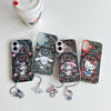 Japanese Cartoon Sanrio Laser Case with Strap | Glass Window Hello Kitty My Melody Kuromi Cinnamoroll - Phone Case Samsung Galaxy S26 S25 S24 S23 S22 S21 FE Ultra Edge