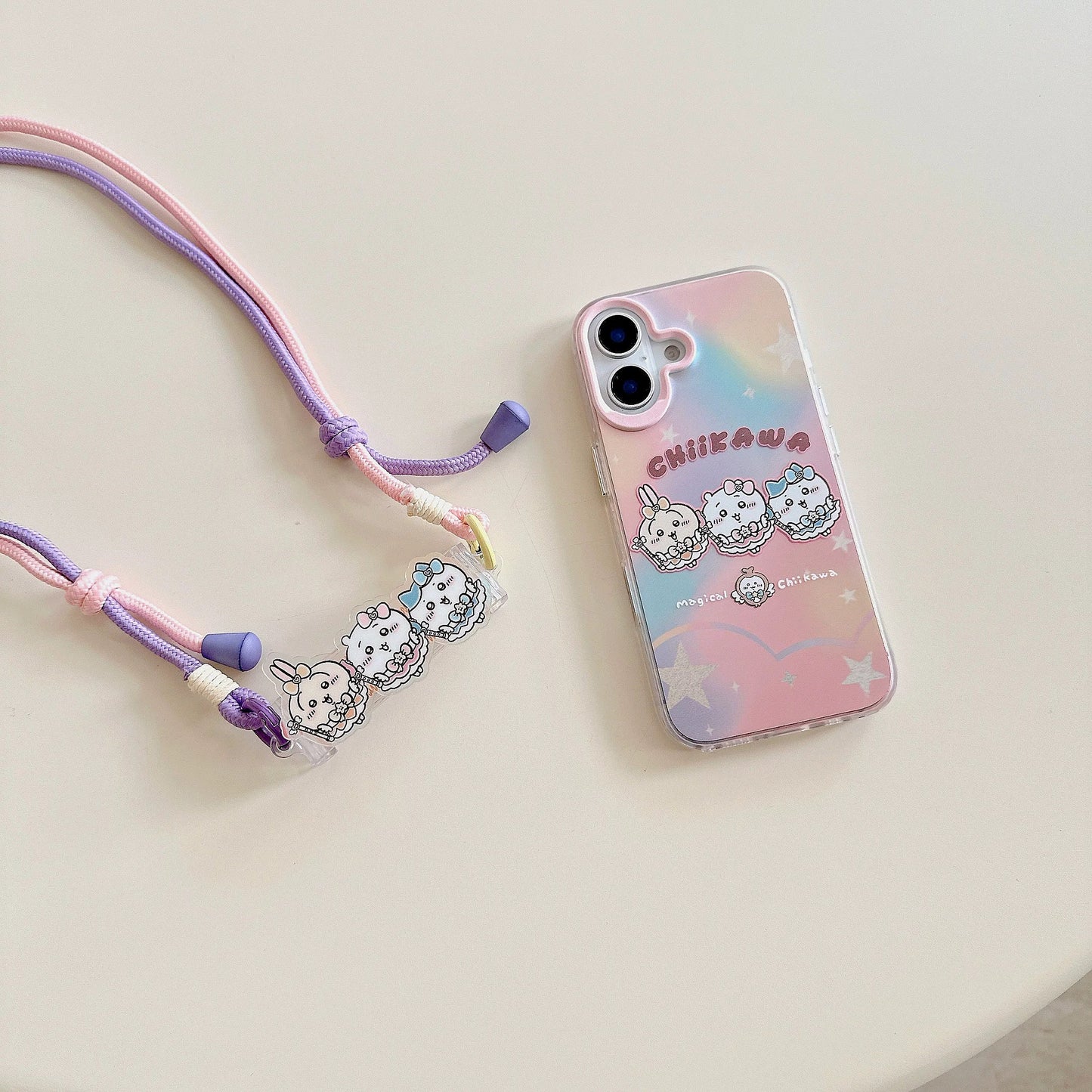 Japanese Cartoon Phone Back Clip with Phone Lanyard | Magical Girl Magic - for All Smart Phones KawaiiGiftLand