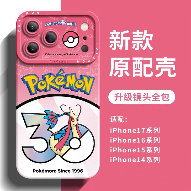 日本の漫画ポケモンシリコンケースポケモン30周年バージョンパート13 | ジュカイン バシャーモ ラグラージ サーナイト ボスゴドラ ボーマンダ ミロカロス メタグロス 8スタイル - iPhoneケース PLUS SE2 XS XR X 11 12 13 14 15 16 16e 17 17e Pro Promax 12mini 13mini