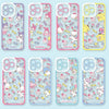 Japan Cartoon Sanrio Full Screen Sweets Pastel Style | Kuromi My Melody Hello Kitty Pompompurin Pochacco Tuxedosam Little Twin Stars Cinnamoroll - iPhone Case PLUS SE2 XS XR X 11 12 13 14 15 16 16e 17 17e Pro Promax 12mini 13mini