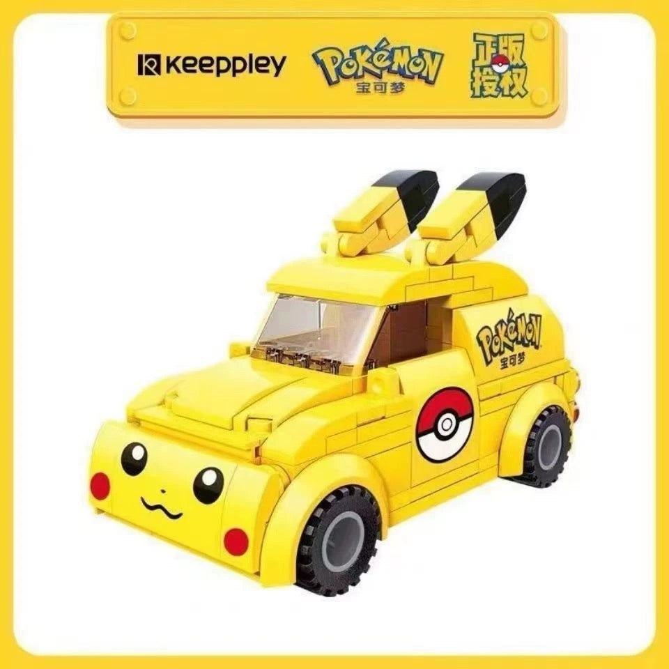 Pokemon Pikachu Build Blocks Car Serise | Car Bus Food Truck Pokeball Van - Building Blocks Toy Collections KawaiiGiftLand
