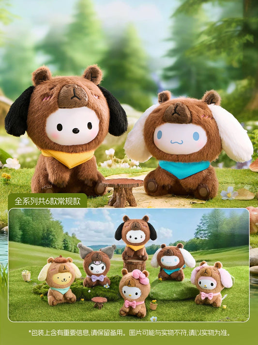 Miniso Sanrio Characters Chill Capybara | Hello Kitty Little Twin Stars My Melody Kuromi Cinnamoroll Pompompurin Pochacco - Collectable Toys Mystery Blind Box