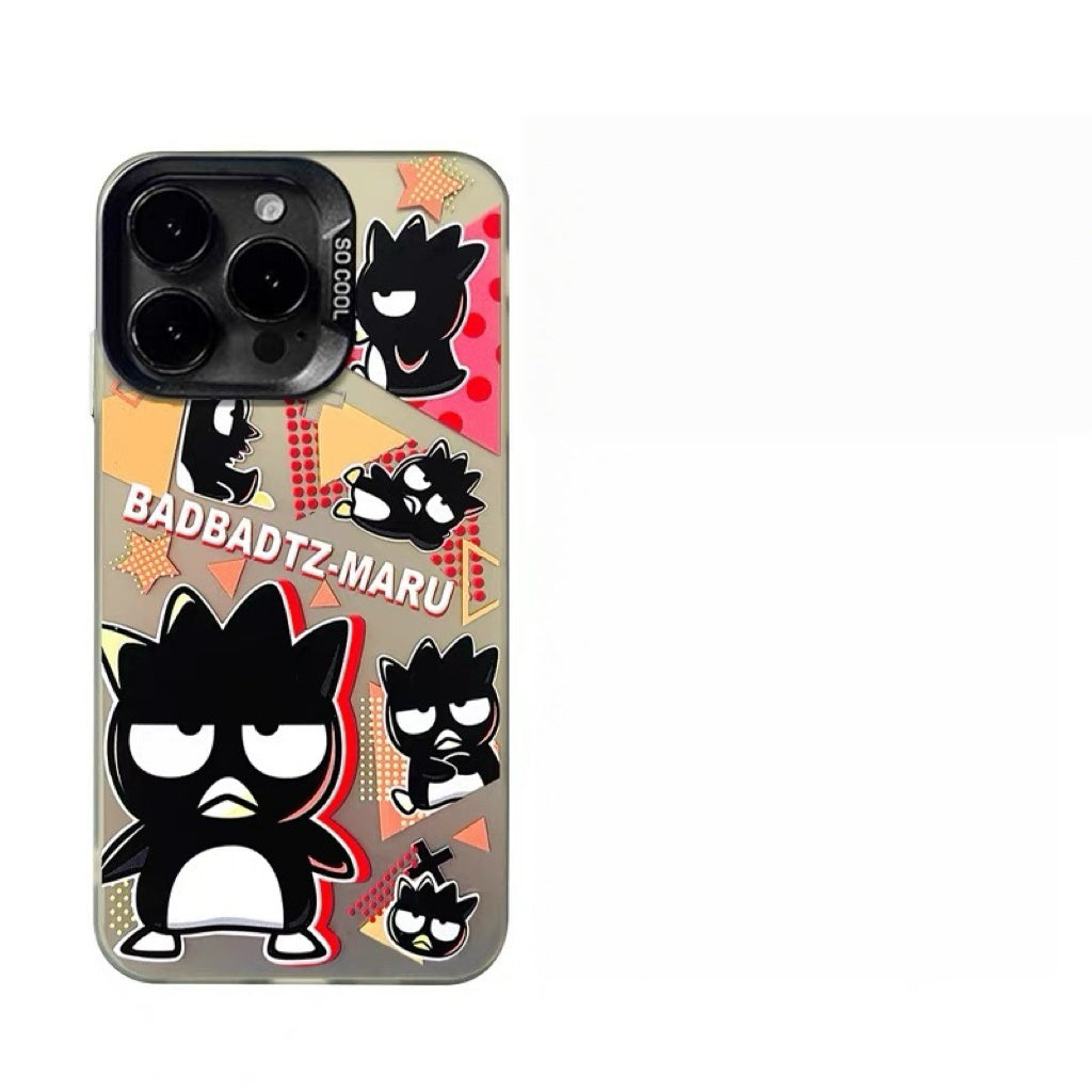 Japanese Cartoon Bad Badtz Maru XO Laser Case | Happy Birthday Version - Phone Case Samsung Galaxy S26 S25 S24 S23 S22 S21 FE Ultra Edge