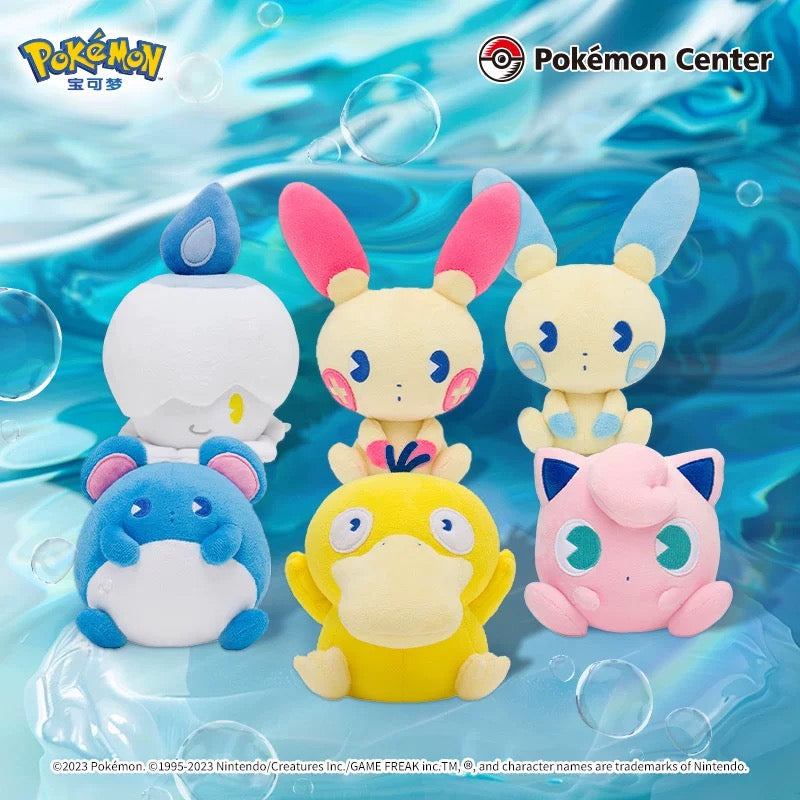 Japan Cartoon Pokemon Center Sode Version | Jigglypuff Psyduck Marill Plusle Minun Litwick - Mascot Plush Doll  Kawaii Decoration KawaiiGiftLand