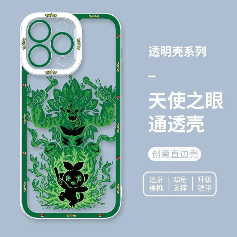 Japan Cartoon Pokemon Evolution Soul Version | Rowlet Decidueye Treecko Sceptile Tepig Emboar Oshawott Samurott Popplio Primarina Grookey Rillaboom Zorua Zoroark Mudkip Swampert - Phone Case Samsung Galaxy S26 S25 S24 S23 S22 S21 FE Ultra Edge