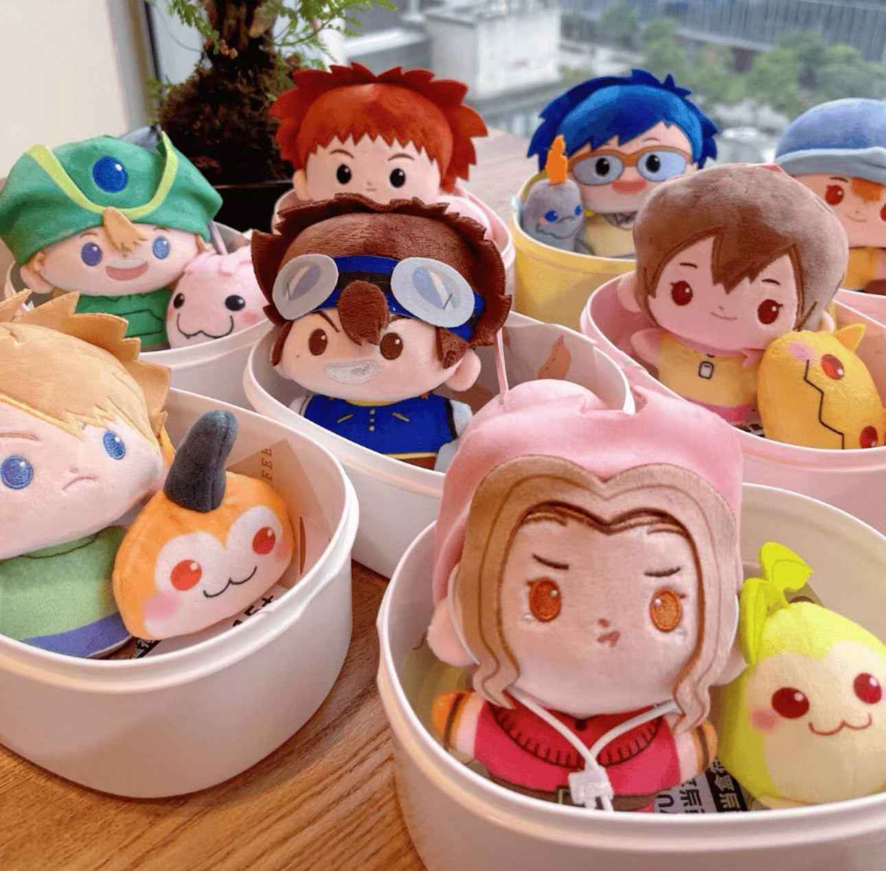 Digimon Adventure Digital Monster Yummy Box Part 1 Plush Keychain I Koromon Tunomon Pyocomon Mochimon Tanemon Pukamon Tokomon Nyaromon - Charm with Plastic Box Mystery Blind Box