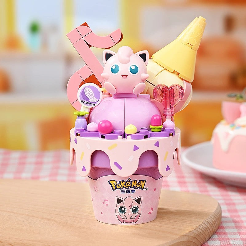 Pokemon Dessert Ice Cream Cone | Pikachu Charmander Squartle Bulbasaur Jigglypuff Eevee - Building Blocks Toy Collections KawaiiGiftLand