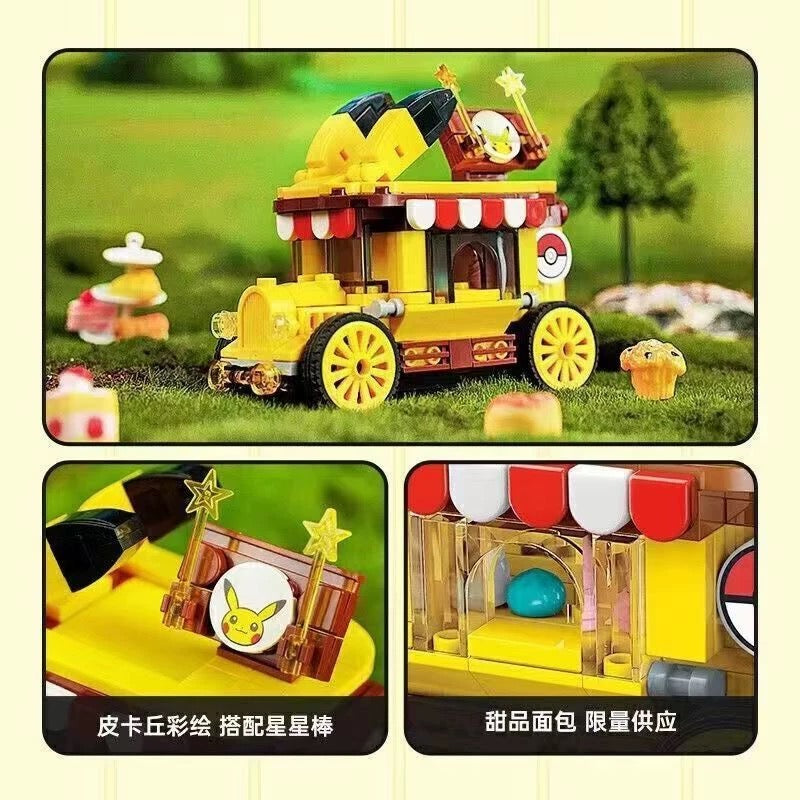Pokemon Pikachu Build Blocks Car Serise | Car Bus Food Truck Pokeball Van - Building Blocks Toy Collections