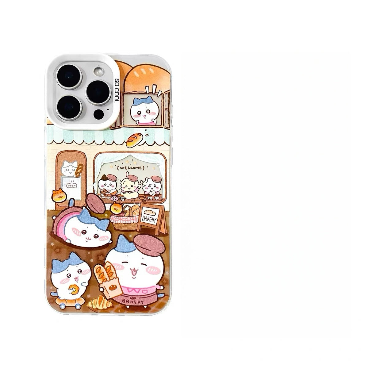 ちいかわパンカフェレーザーケース | ちいかわ ハチワレ うさぎ - iPhoneケース 11 12 13 14 15 16 16e 17 17e Pro Promax