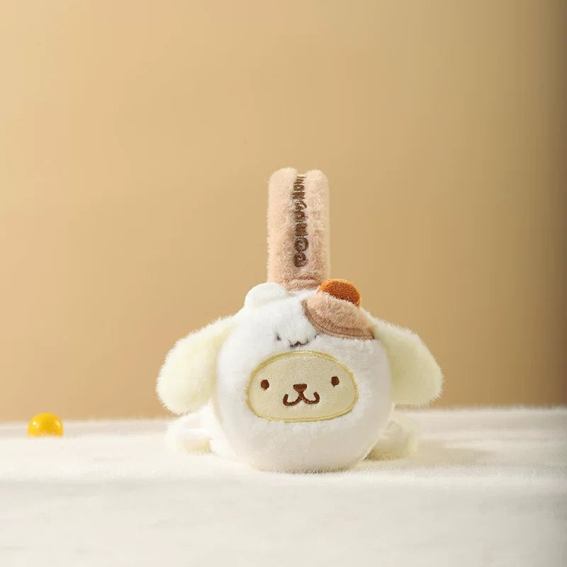 Sanrio Fluffy Earmuffs with Animals friends | My Melody Kuromi Cinnamoroll Pompompurin Pochacco - Headband and Hair Winter Accessory Outfits KawaiiGiftLand