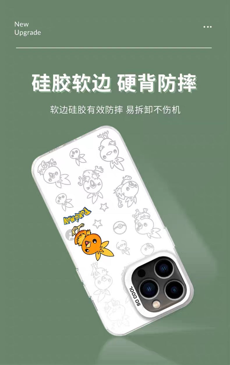 Japanese Cartoon Pokemon Matt & Silver Case Eevee Evolution | Eevee Vaporeon Espeon Umbreon Leafeon Glaceon Sylveon 7 Styles - iPhone Case PLUS SE2 XS XR X 11 12 13 14 15 16 16e 17 17e 18 Pro Promax 12mini 13mini