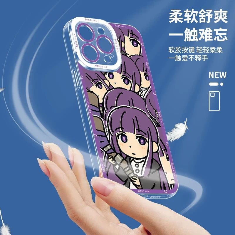 Japanese Anime FRIEREN Anime & Cute Purple Styles | Frieren 4 Styles - iPhone Case PLUS SE2 XS XR X 11 12 13 14 15 16 16e 17 17e Pro Promax 12mini 13mini
