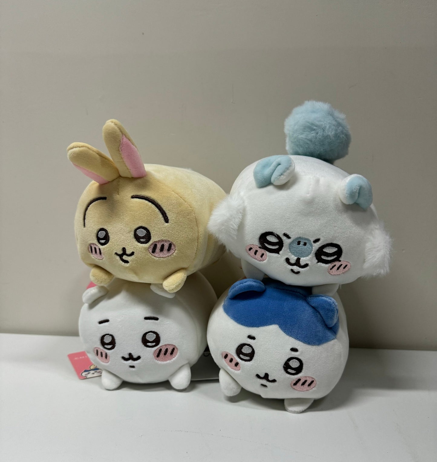 ChiiKawa X Miniso | ChiiKawa Hachiware Usagi Momonga Stacked Plush Doll - Kawaii items Room Decoration doll