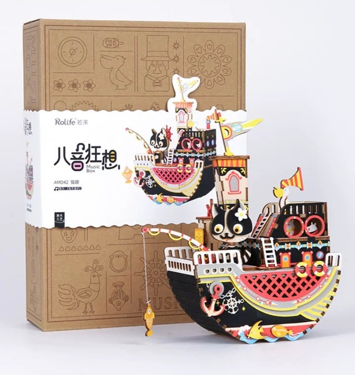 Craft Kits Wooden Music Box | Playful & Fun - DIY Handmade Mini World Miniature Gift