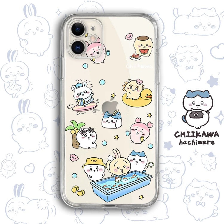 Japanese Cartoon Chiikawa Clean Case | Happy Fun Part1 - Phone Case Samsung Galaxy S26 S25 S24 S23 S22 S21 FE Ultra