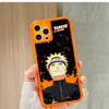 Japanese Anime Naruto Ninja | Fluorescent Orange Clear Case Naruto - iPhone Case 7 8 PLUS XS XR X 11 12 13 14 15 16 Pro Promax SE3 SE2 mini