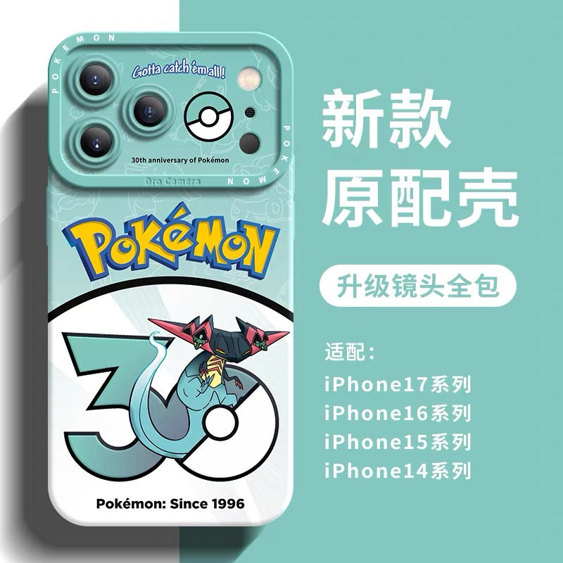 Japanese Cartoon Pokemon Silicone Case Pokemon 30 Anniversary Version Part26 | Rillaboom Cinderace Inteleon Toxtricity Sirfetch'd Hatterene Dragapult Duraludon 8 Styles - iPhone Case PLUS SE2 XS XR X 11 12 13 14 15 16 16e 17 17e Pro Promax 12mini 13mini