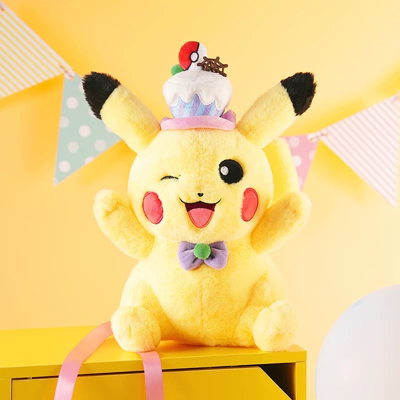 Japan Cartoon Pokemon Happy Party Plush Doll | Pikachu - Mascot Felt Plush Doll  Kawaii Decoration KawaiiGiftLand