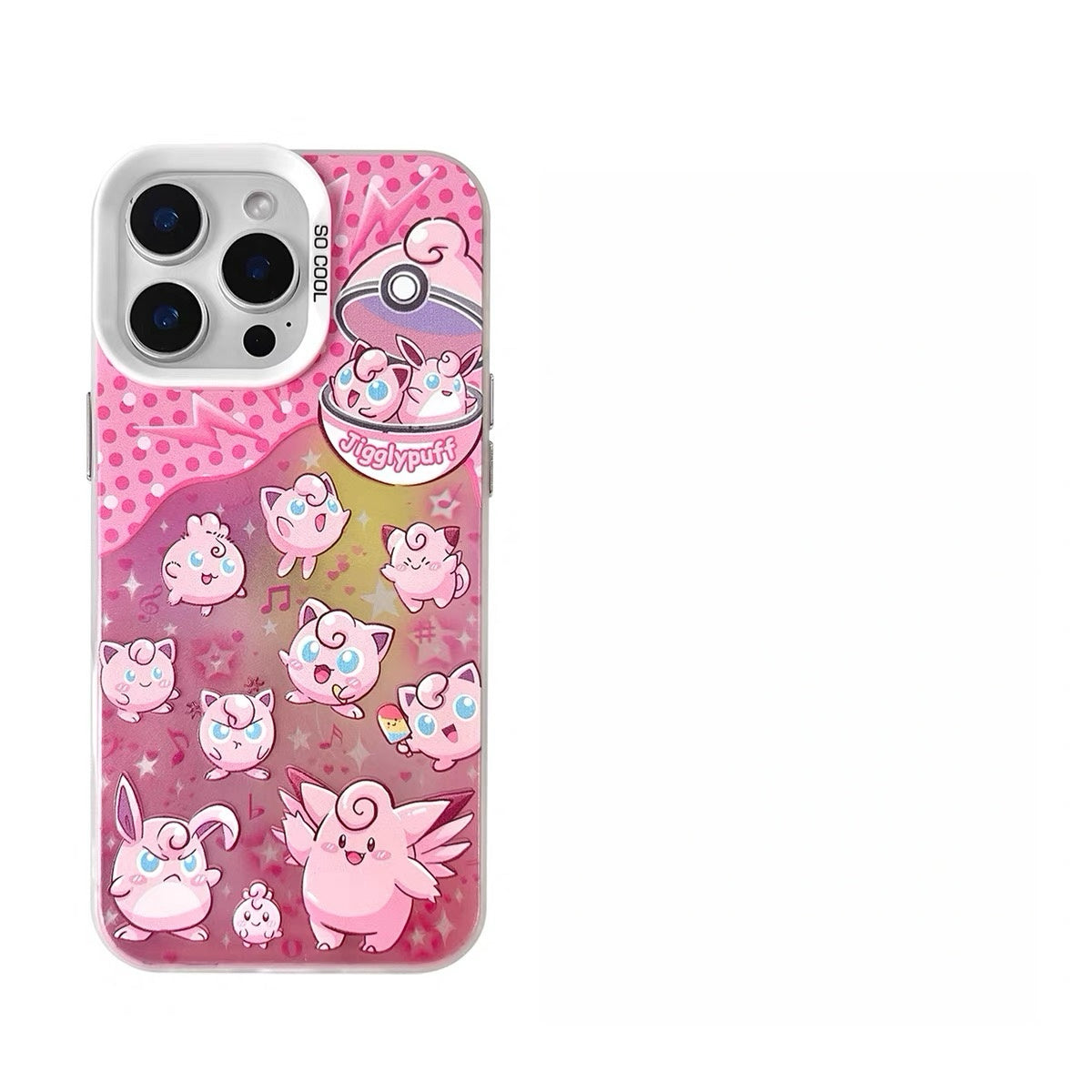 Japanese Cartoon Pokemon UFO Laser Case | Jigglypuff Gengar Bulbasaur - Phone Case Samsung Galaxy S26 S25 S24 S23 S22 S21 FE Ultra Edge