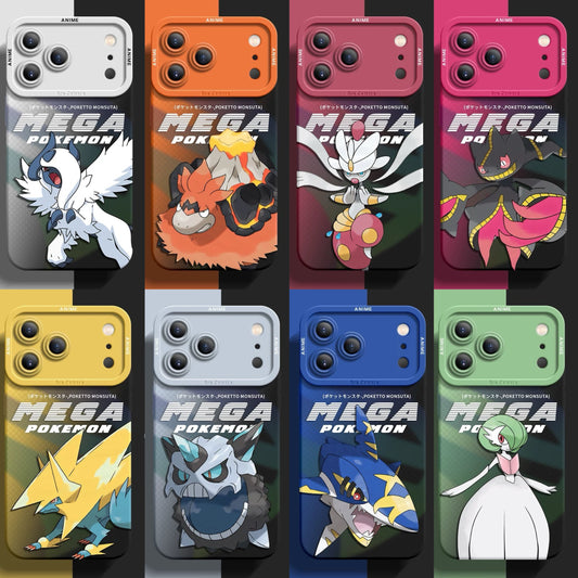 Japanese Cartoon Pokemon Silicone Case Mega Version | Absol Camerupt Medicham Banette Manectric Glalie Sharpedo Gardevoir - iPhone Case PLUS SE2 XS XR X 11 12 13 14 15 16 16e 17 17e Pro Promax 12mini 13mini