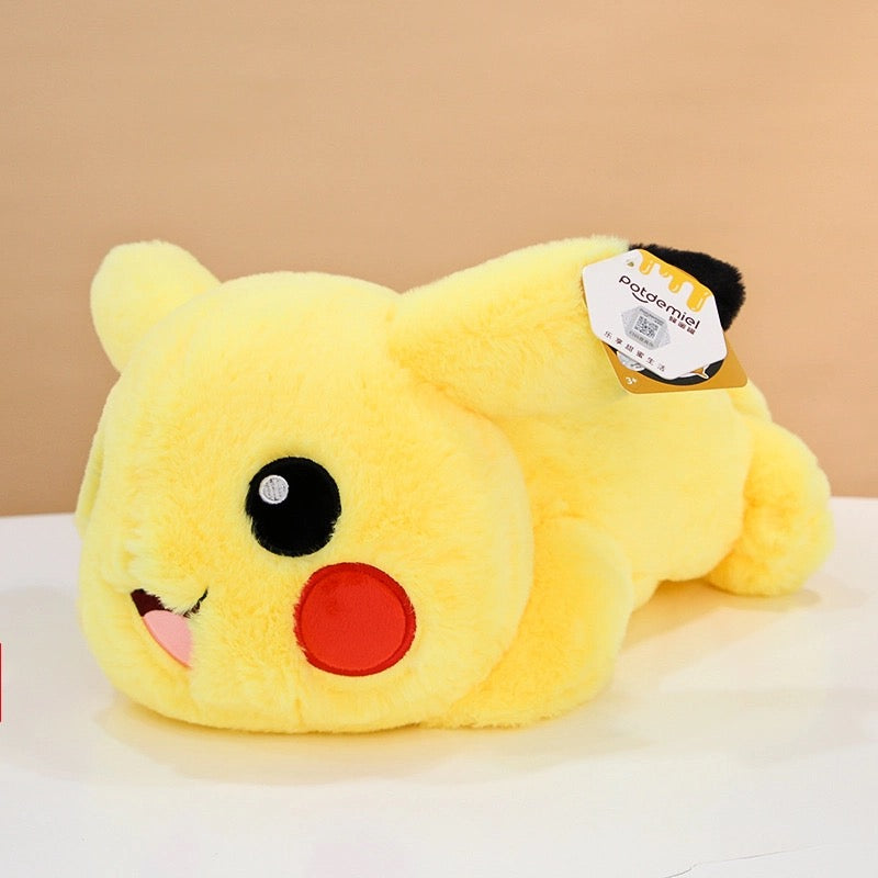 Japan Cartoon Pokemon | Pikachu Plush Doll With Furry Blanket - Mascot Plush Doll Kawaii Decoration KawaiiGiftLand