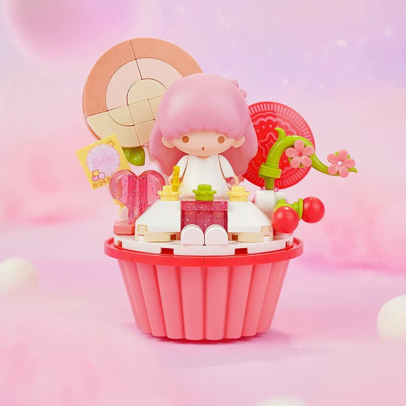 Sanrio Little Twin Stars Kiki Lala Dessert Peach & Lemon Cake Building Blocks Toy Collections KawaiiGiftLand