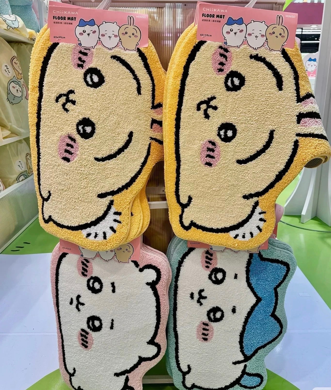 ChiiKawa X Miniso | ChiiKawa Hachiware Usagi Floor Mat Carpet  - Kawaii Items Home Decoration KawaiiGiftLand