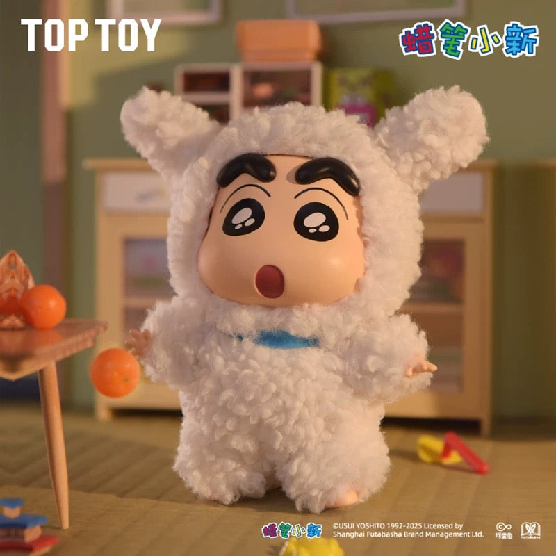 TopToy X Crayon Shin-chan Cosplay Party Part 1 Series Limited | ChocoBi Shiro Action Kamen Buriburi Elephant - Vinyl Face Plush Doll Figure Keychain Collectable Toys Mystery Blind Box