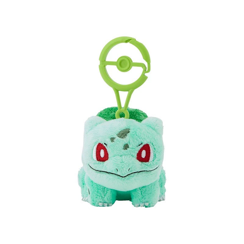 Japan Cartoon Pokemon Center Pokeball Keychain 1st Generation | Pikachu Bulbasaur Charmander Squirtle Mew - Mascot Mini Plush Doll KawaiiGiftLand