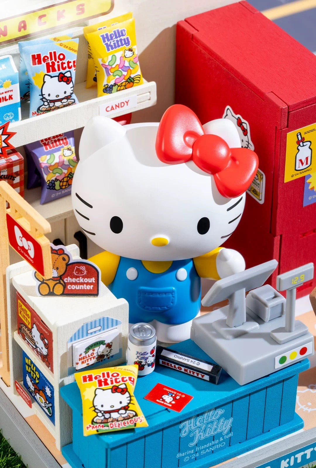 Rolife x Sanrio Character Style Shopping Street Craft Kits Set | Hello Kitty My Melody Pompompurin Pochacco - DIY Handmade Wooden Mini World Miniature Gift KawaiiGiftLand