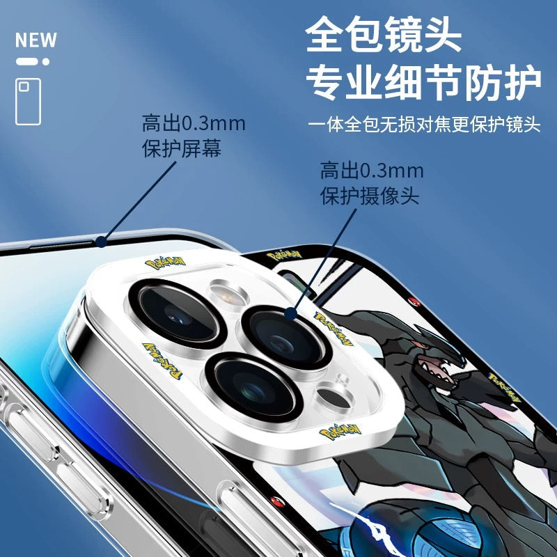 Japan Cartoon Pokemon Mega Evolution Anime | Salamence Steelix Diancie Heracross - iPhone Case PLUS SE2 XS XR X 11 12 13 14 15 16 16e 17 17e Pro Promax 12mini 13mini