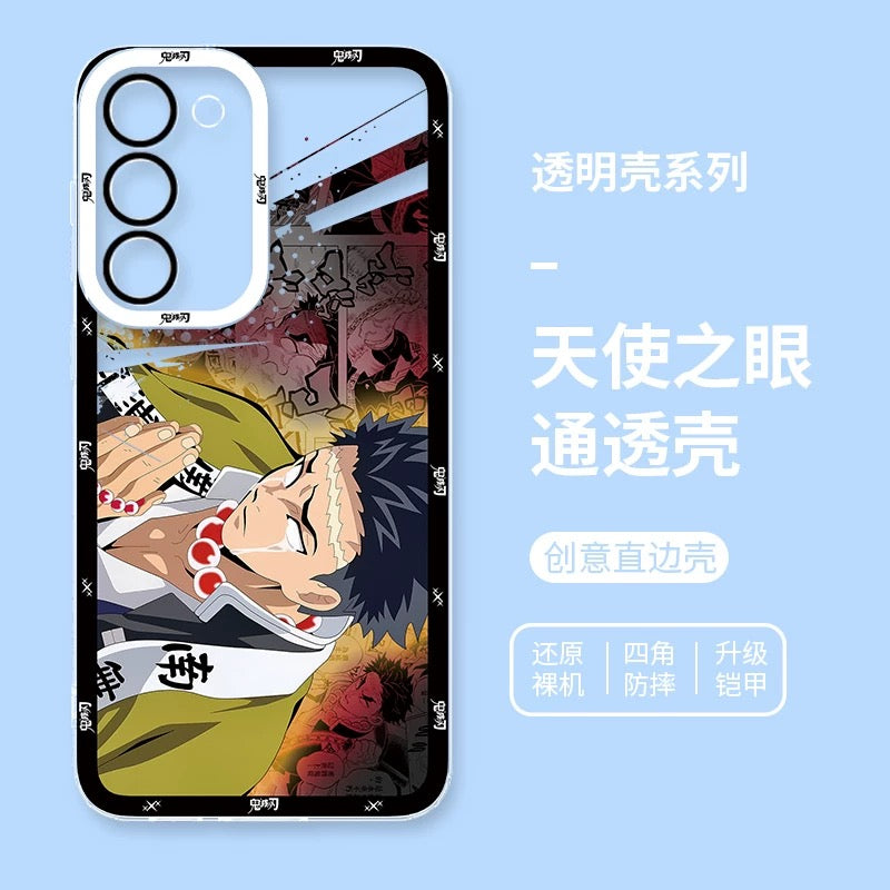 Japanese Anime Kimetsu no Yaiba Demon Slayer Horizontal Version | Kokushibou Tsugikuni Michikatsu Douma Gyoumei Sanemi Kanao Rengoku Uzui Nezuko - Phone Case Samsung Galaxy S26 S25 S24 S23 S22 S21 FE Ultra Edge