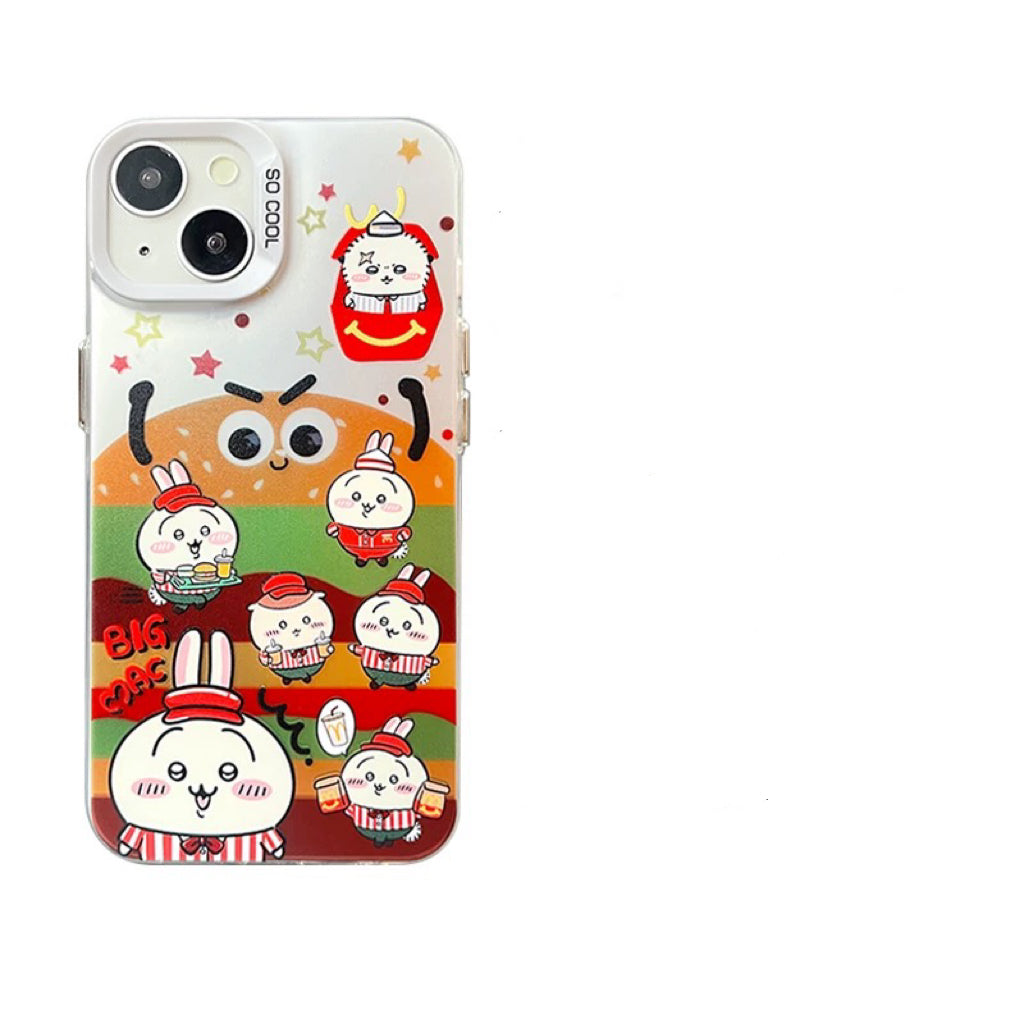 Japanese Cartoon ChiiKawa | Fast Food Waiter ChiiKawa Hachiware - iPhone Case 11 12 13 14 15 16 Pro Promax KawaiiGiftLand