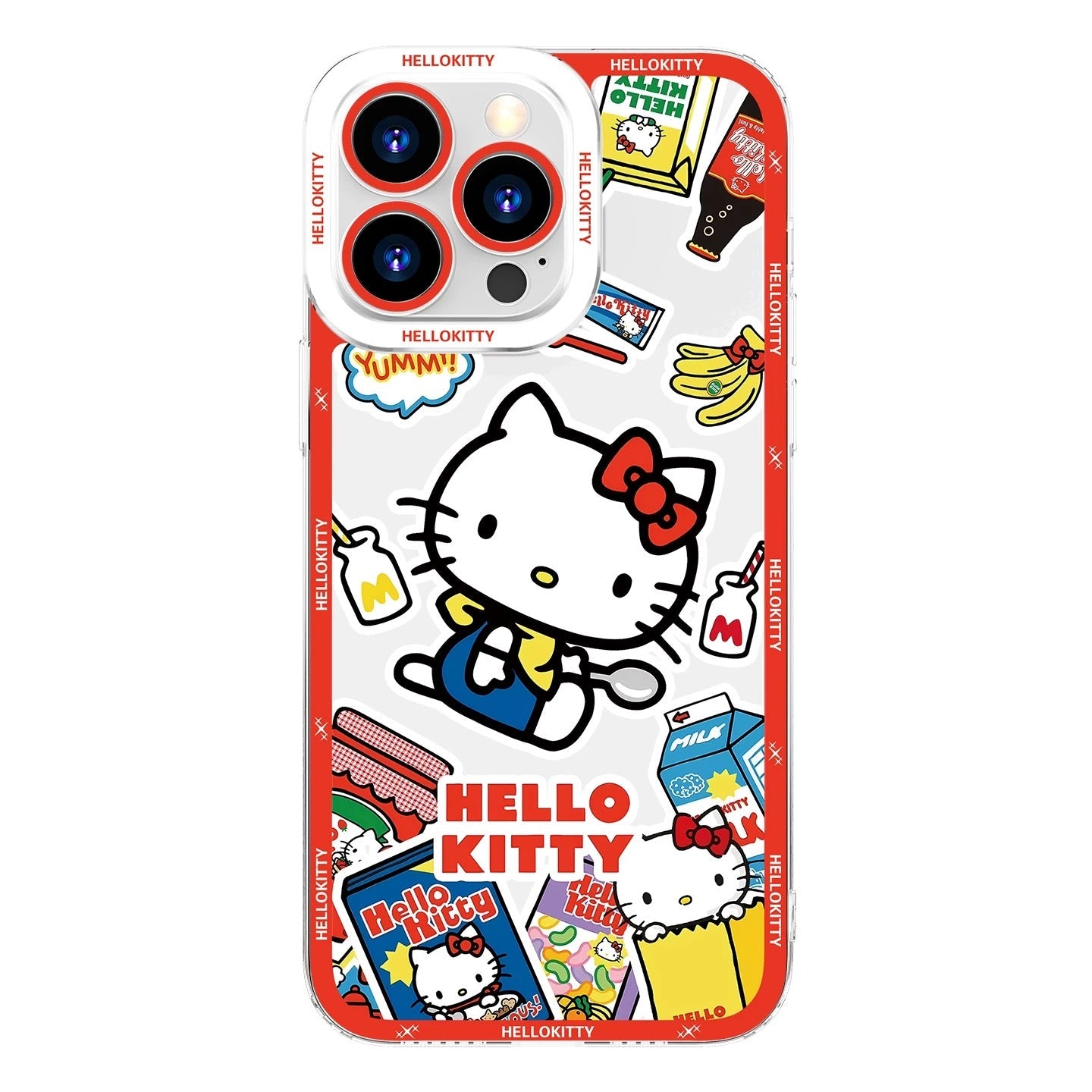 Japanese Cartoon Hello Kitty | Vintage Kitty Pink Version - iPhone Case PLUS SE2 XS XR X 11 12 13 14 15 16 16e 17 17e Pro Promax 12mini 13mini