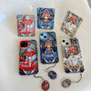 Japanese Cartoon CardCaptorSakura Glass Window Version with Strap & Stand | Red Blue Yellow - iPhone Case PLUS SE2 XS XR X 11 12 13 14 15 16 16e 17 17e Pro Promax 12mini 13mini