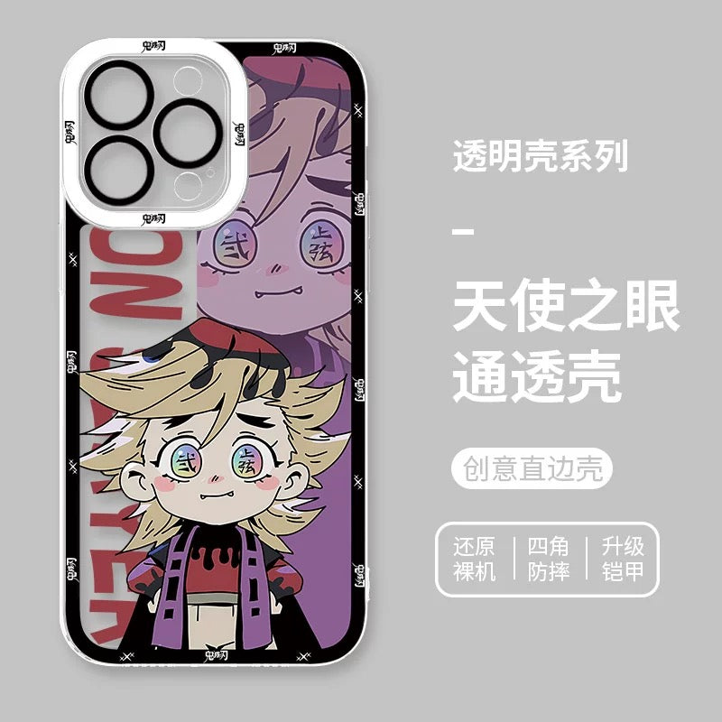 Japanese Anime Kimetsu no Yaiba Demon Slayer Cute Style | Kibutsuji Muzan Douma Akaza Hakuji Tokito Muichiro Inosuke - iPhone Case PLUS SE2 XS XR X 11 12 13 14 15 16 16e 17 17e Pro Promax 12mini 13mini