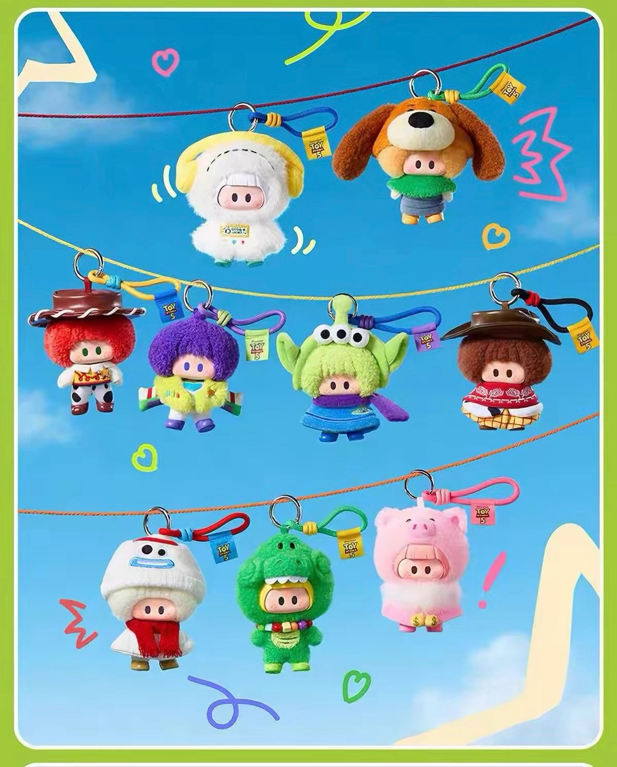 YOYO Chan x Toy Story Doll | Yoyo Lovely with You - พวงกุญแจตุ๊กตาไวนิลแบบสุ่ม (Blind Box)