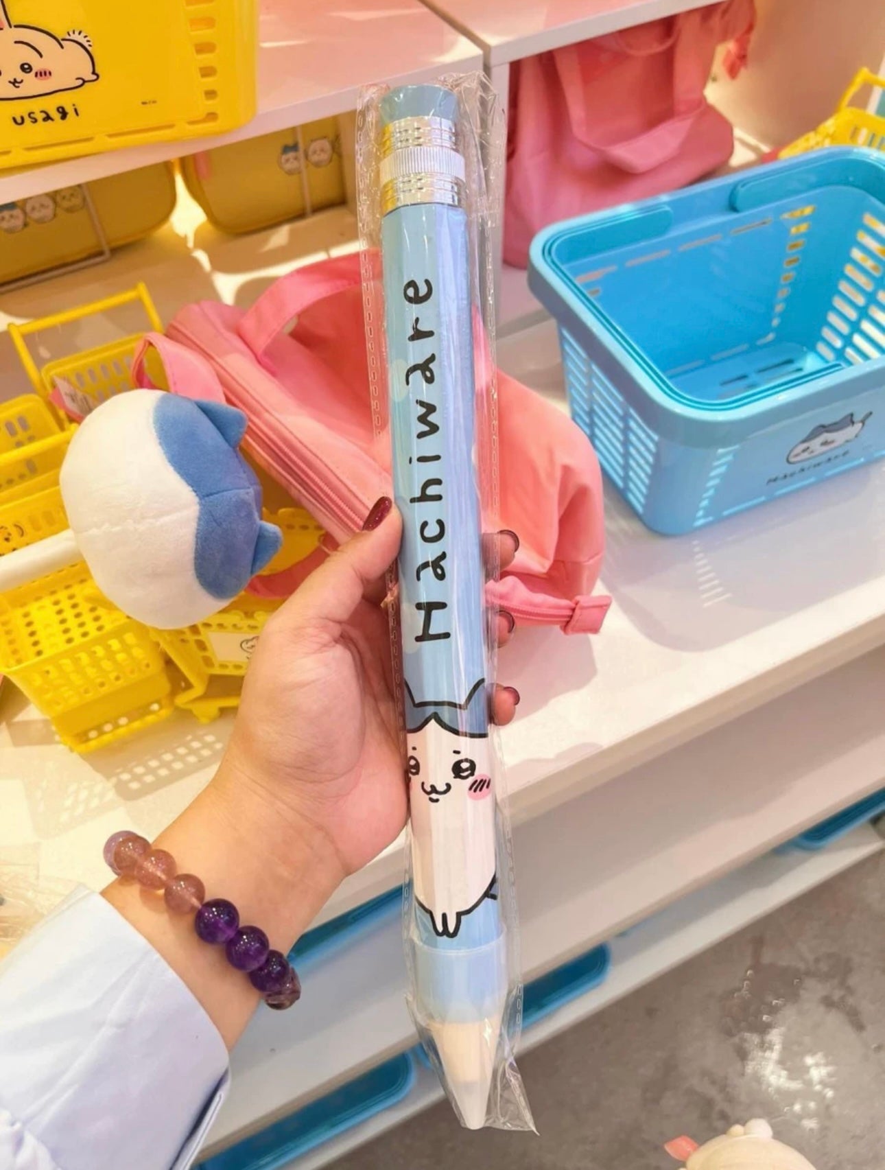 ChiiKawa X Miniso | ChiiKawa Hachiware Usagi Super Big HB Pencil - Kawaii items Room Decoration Stationery KawaiiGiftLand