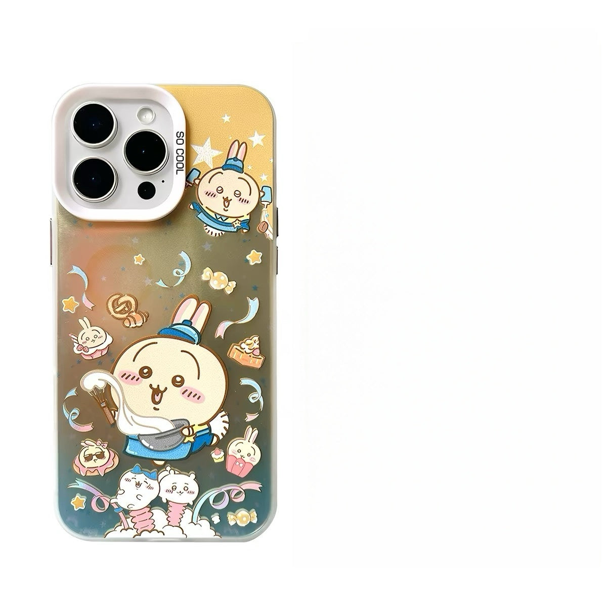Japanese Cartoon ChiiKawa Cafe Waiter Laser Case | ChiiKawa Hachiware Usagi Momonga - iPhone Case 11 12 13 14 15 16 16e 17 17e 18 Pro Promax