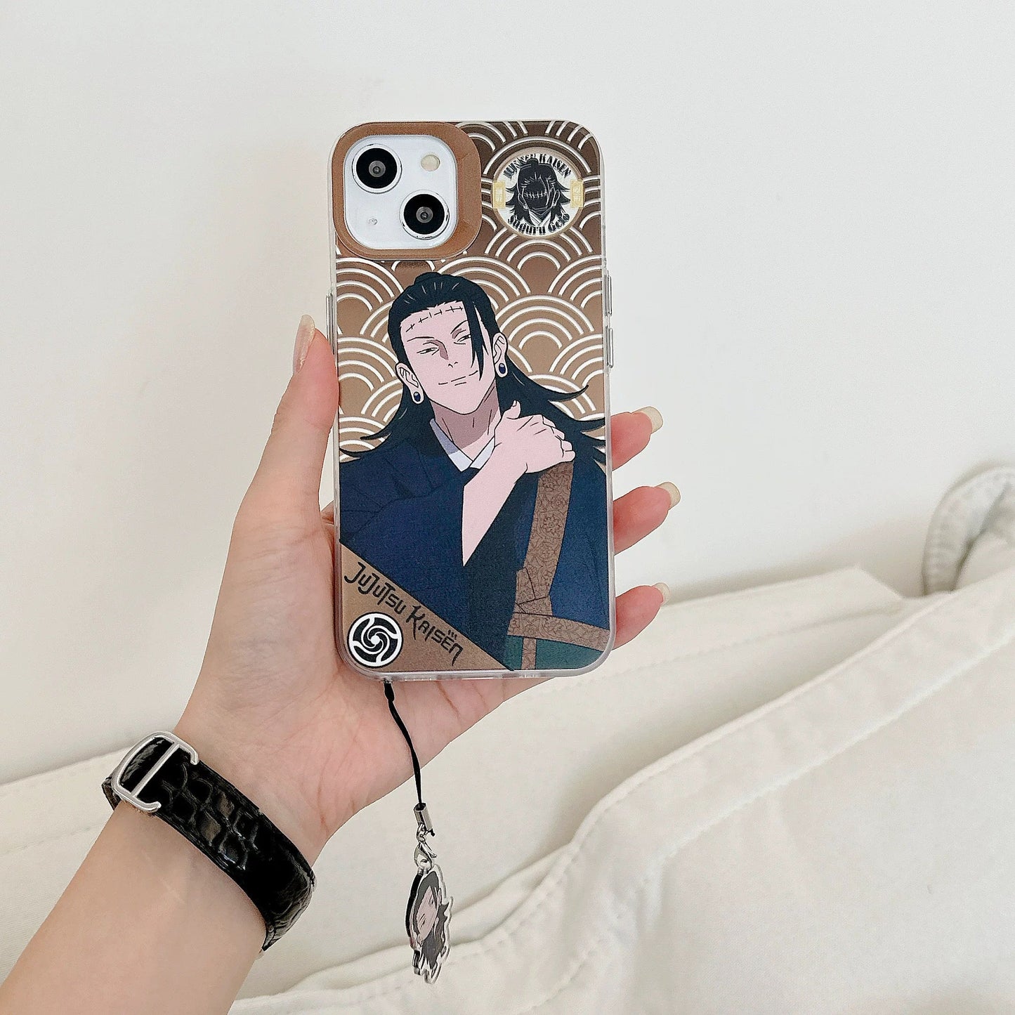 Japanese Anime Jujutsu Kaisen Phone Case with Strap | Yuji Ryomen Sukuna Geto Suguru Choso Mahito - iPhone Case 7 8 PLUS SE2 XS XR X 11 12 13 14 15 16 Pro Promax 12mini 13mini KawaiiGiftLand