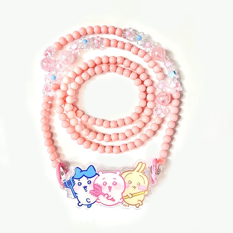 Japanese Cartoon Phone Back Clip with Phone Lanyard | Chiikawa Hachiware Usagi - for All Smart Phones KawaiiGiftLand